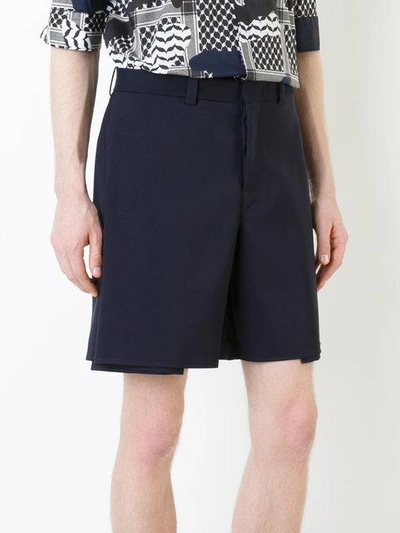Shop Marni Wide Leg Shorts - Blue