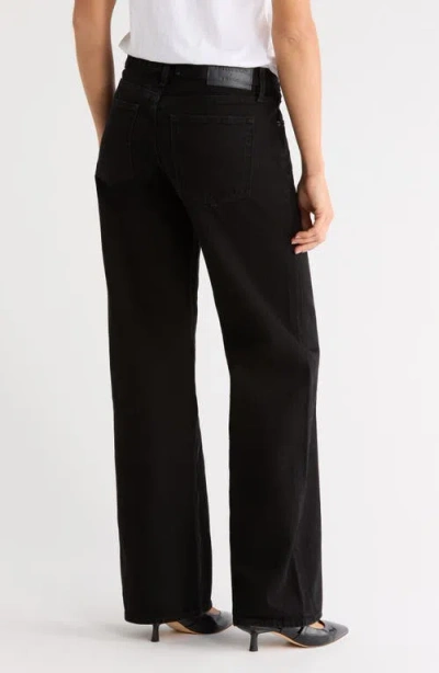 Frame The Pixie Gray Cotton Low Rise Bootcut Jeans In Black In Black