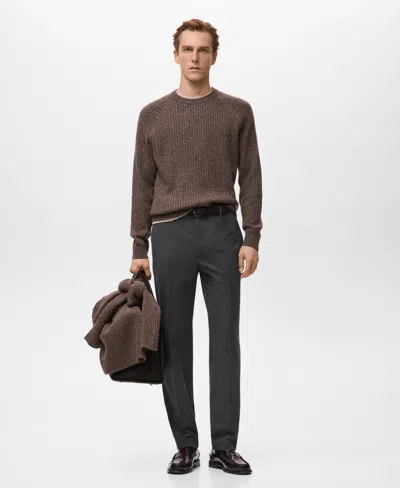 Mango Men's Regular-fit Pleated Pants In Gray