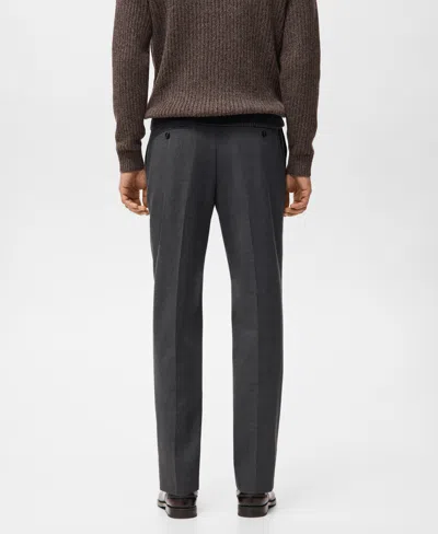 Mango Men's Regular-fit Pleated Pants In Gray