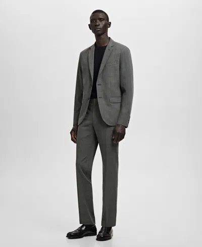 Mango Turin Solid Wool Sport Coat In Gray