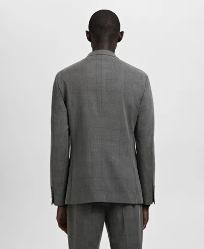 Mango Turin Solid Wool Sport Coat In Gray