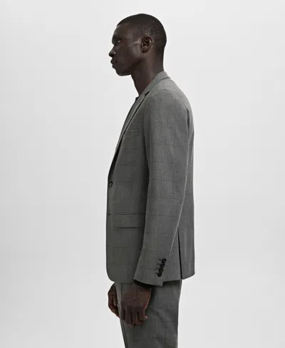 Mango Turin Solid Wool Sport Coat In Gray