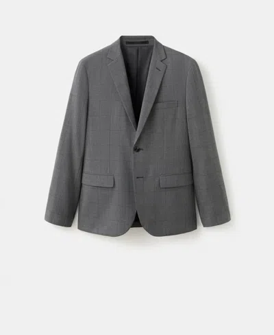 Mango Turin Solid Wool Sport Coat In Gray