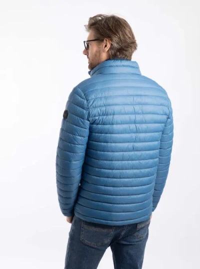 Weird Fish Crantock Showerproof Padded Jacket In Blue