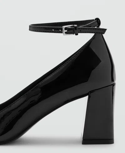 Mango Ankle Strap Pump In Black