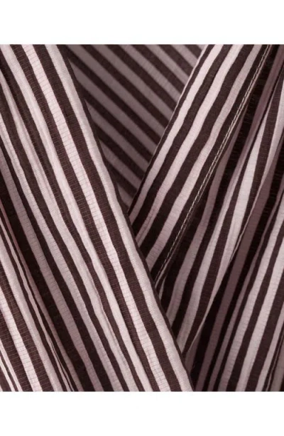 Mango Striped Halter Top With Fixed Knot In Multi