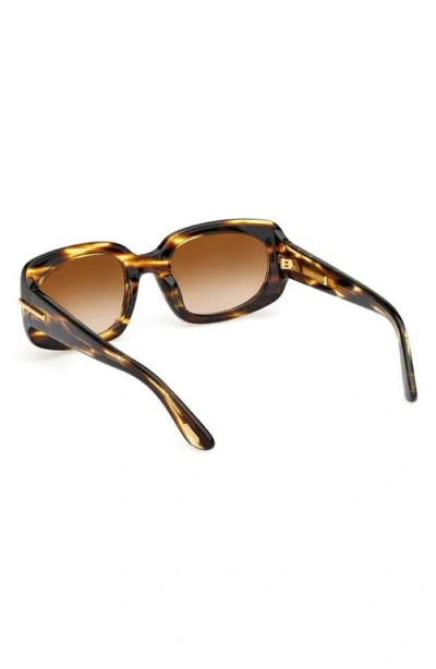 Tom Ford Rectangle Icon Collection Sunglasses In Brown