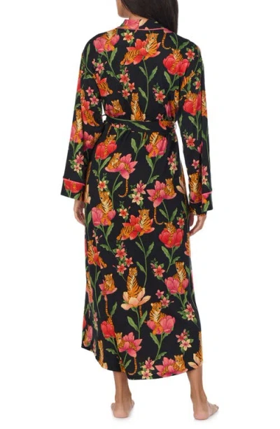 Room Service Pjs Print Long Robe In Multi