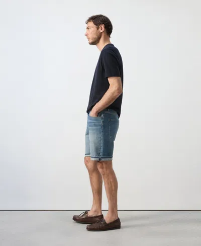 Mango Slim-fit Denim Bermuda Shorts In Blue