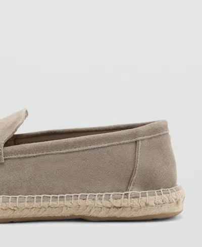 Mango Jute Leather Shoe In Medium Brown