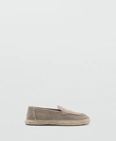 Mango Jute Leather Shoe In Medium Brown