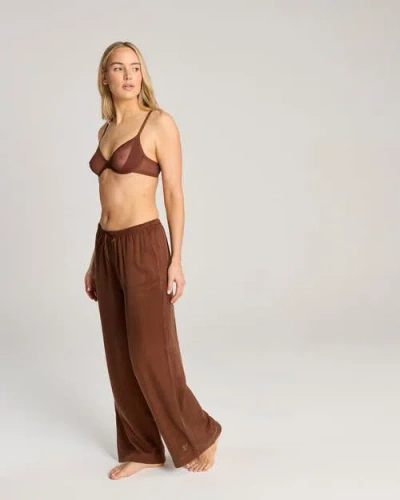 Nudea Eco-luxe Drawstring Pant In Brown