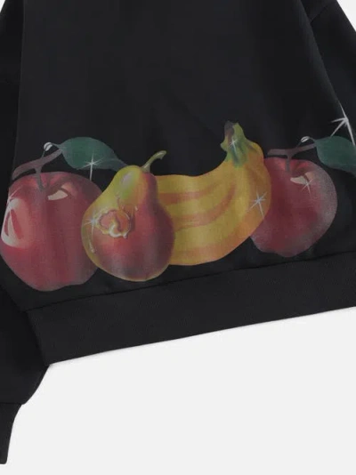 Aelfric Eden Oversized Cherry Pattern Pullover Hoodie In Gray