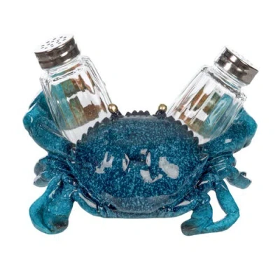 Beachcombers Blue Crab Salt & Pepper Shaker Set In Multi