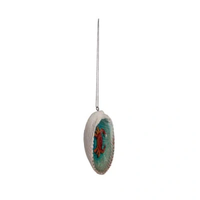 Beachcombers Red Crab In Seashell Tree Ornament In Multi