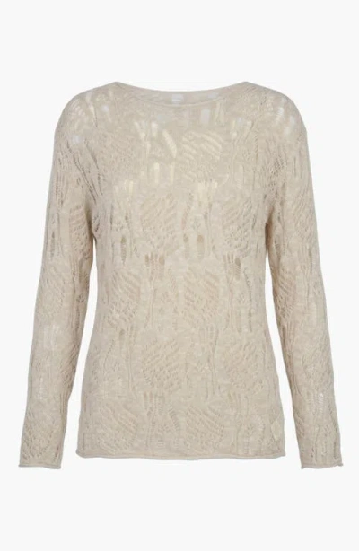 Modenaire Open Knit Pullover Sweater In Pattern