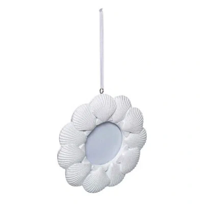 Beachcombers Shell Frame Tree Ornament In White