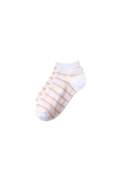 Lands' End 3-pack Cotton Patterned Low Cut Socks In White