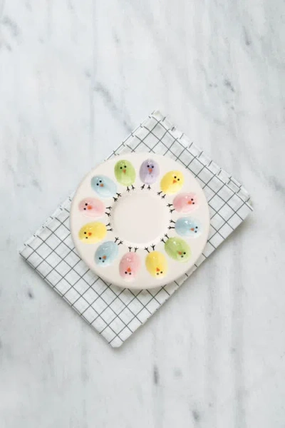 C & F Home C&f Home Easter Chick Egg Serving Plate In Multi