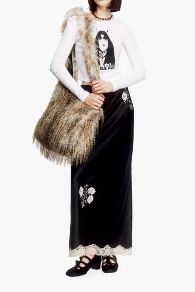 Anna Sui Devil Tees Long Sleeve T-shirt In White