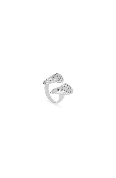 Unode50 Ring With Wing Design In Silver