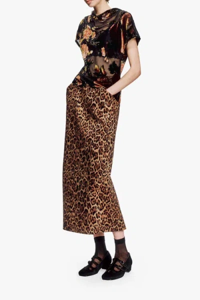Anna Sui Folia Devore Top In Black