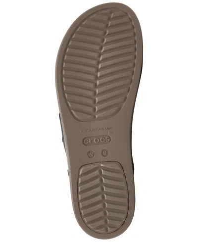 Crocs Brooklyn Low Wedge Sandals In Black