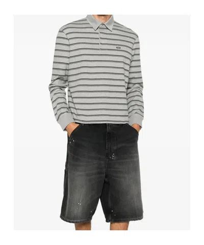Vetements Horizontal Stripe Pattern Polo Collar In Multi