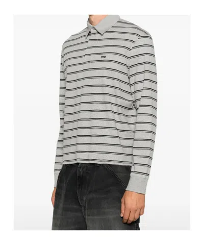 Vetements Horizontal Stripe Pattern Polo Collar In Multi