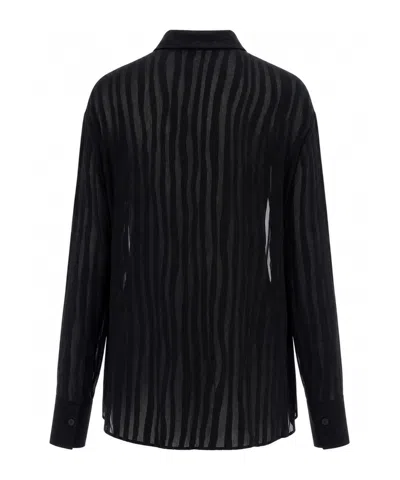 Patrizia Pepe Camicia Devoré Nera In Black