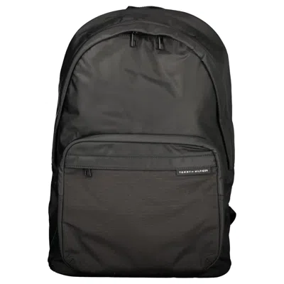 Tommy Hilfiger Logo-patch Panelled Backpack In Black