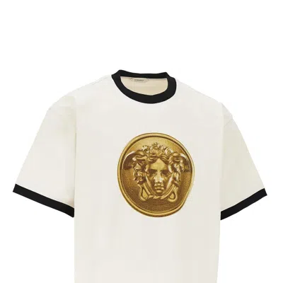 Versace Printed Cotton-jersey Regular T-shirt In Multi