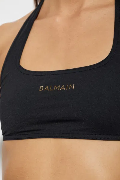 Balmain Logo-embellished Bikini In Black