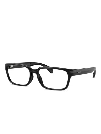 Moncler Rectangle Acetate Frames In Black