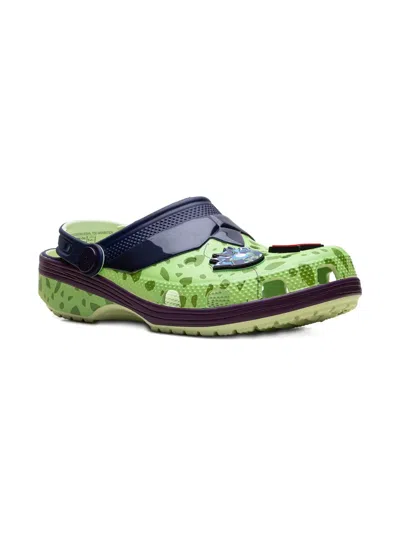 Crocs Dbz Cell "green/white" Clogs In Green