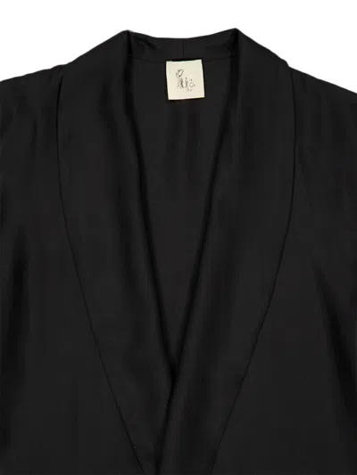 Paula Belted Wrap Jacket In Black