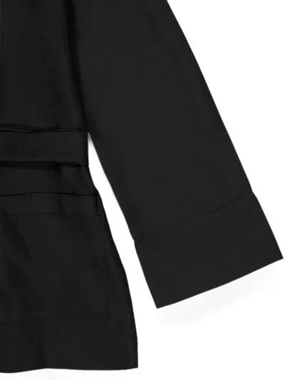 Paula Belted Wrap Jacket In Black