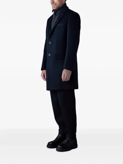 Mackage Skai-slb Virgin Wool Coat With Removable Down Bib In Blue