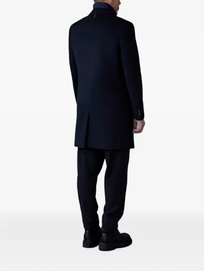 Mackage Skai-slb Virgin Wool Coat With Removable Down Bib In Blue