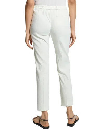 Theory Treeca Linen-blend Pant In White