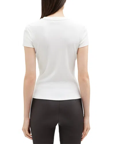 Theory Ribbed Tiny T-shirt In White