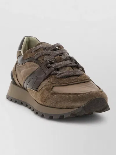 Brunello Cucinelli Active Sneakers Techno Fabric Micro Sole In Multi