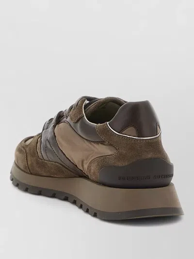 Brunello Cucinelli Active Sneakers Techno Fabric Micro Sole In Multi