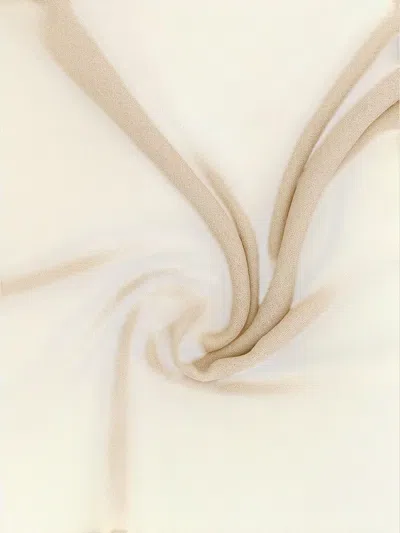 Brunello Cucinelli Silk Cashmere Rectangular Scarf Refined Drape In Neutral