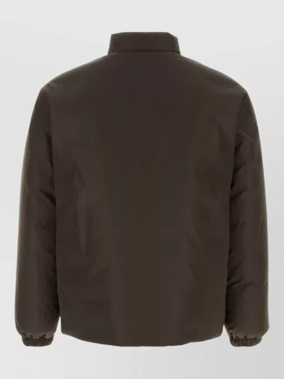 Jil Sander Polyester Down Jacket Elastic Cuffs Pockets Collar In Multi