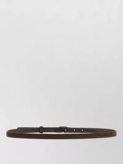 Prada Enamelled Triangular Buckle Belt In Brown