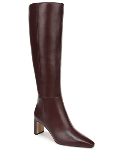 Sam Edelman Sylvia Snip-toe Knee-high Dress Boots In Brown