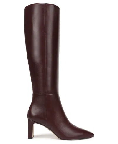 Sam Edelman Sylvia Snip-toe Knee-high Dress Boots In Brown