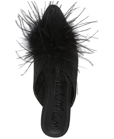 Sam Edelman Khai Feather Mule In Black